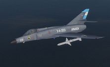 Avión Dassault-Breguet Super Étendard con misil AM.39 Exocet para Prepar3d
