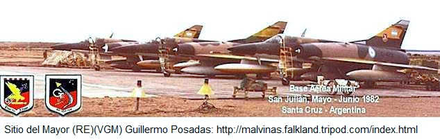 Base San Julián de aviones Dagger argentinos