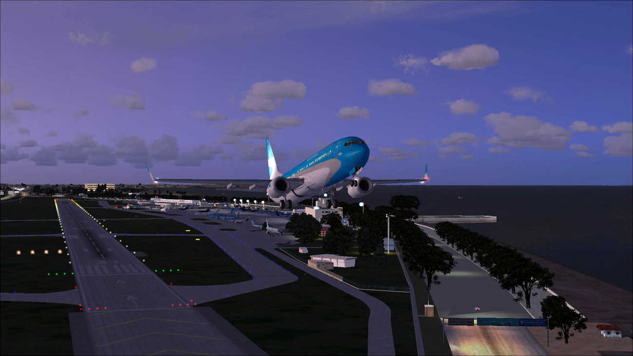 Escenario del Aeropuerto Jorge Newbery de la Ciudad Autónoma de Buenos Aires (SABE) para FSX